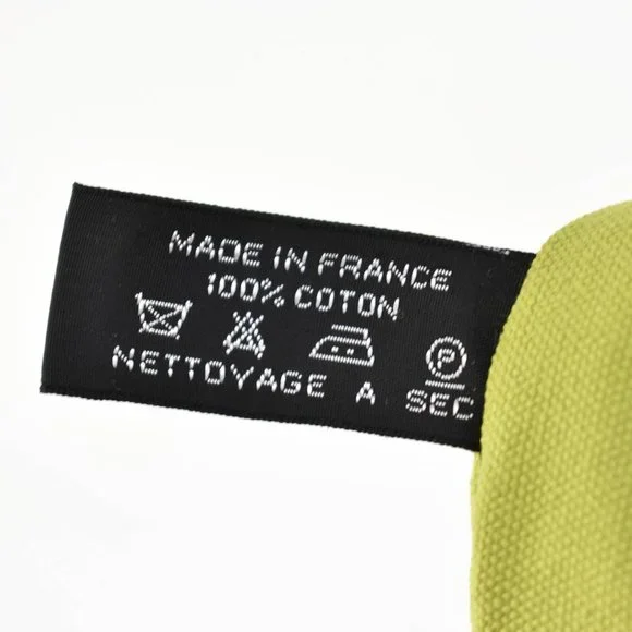 HERMES: Lime Green, Canvas & "H" Logo Medium Travel/Cosmetic/Toiletry Bag (mo) - Picture 12 of 12